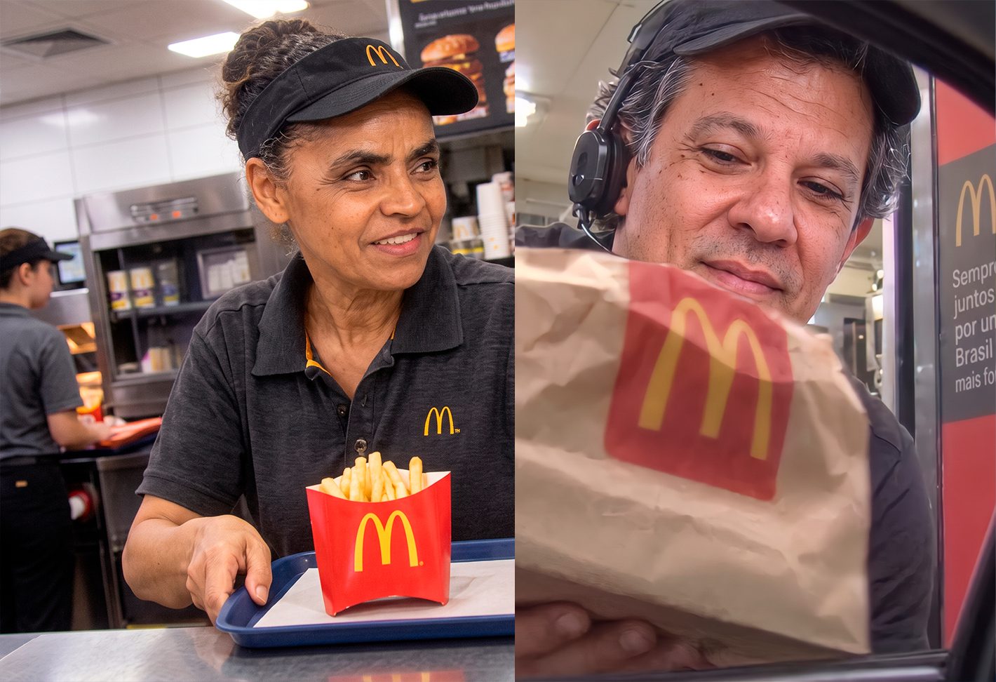 Viraram CLT! Haddad, Gleisi e até Marina no McDonald’s 😂 | Sátira com IA