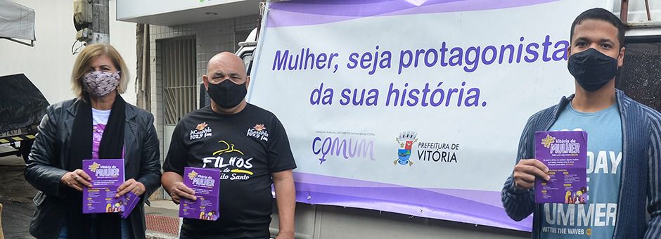 Ações de enfrentamento à violência doméstica são realizadas nas feiras livres de Vitória